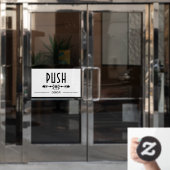 Panneau de porte poussoir, (Porte de bureau)