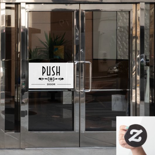 Panneau de porte poussoir, (Porte de bureau)