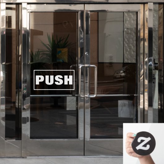 Panneau de porte poussoir, (Porte de bureau)