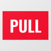 Panneau de porte "PULL", rouge/blanc ou votre mess (Feuille)