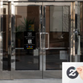 Panneau de porte QR Code Avis Google Logo AI (Porte de bureau)