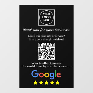 Panneau de porte QR Code Avis Google Logo AI
