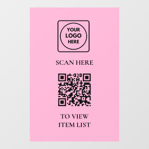 Panneau de porte QR Code Menu Scan Business Pro