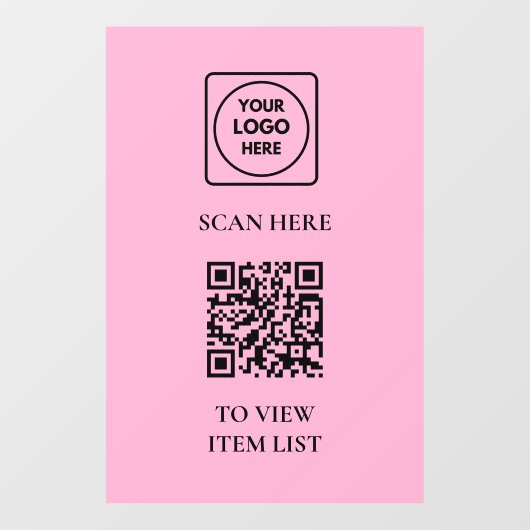 Panneau de porte QR Code Menu Scan Business Pro (Feuille)