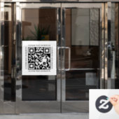 Panneau de porte QR Code Simple Moderne pour Entre (Porte de bureau)