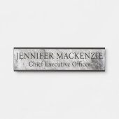Panneau de porte suspendu en marbre gris Plaque de (Devant)