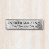Panneau de porte suspendu en marbre gris Plaque de (Devant)