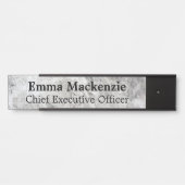 Panneau de porte suspendu en marbre gris Plaque de (Devant)