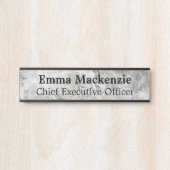 Panneau de porte suspendu en marbre gris Plaque de (Devant)