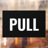 Panneau de porte "TIREZ", Noir/Blanc, Fenêtre de m (Feuille 2)