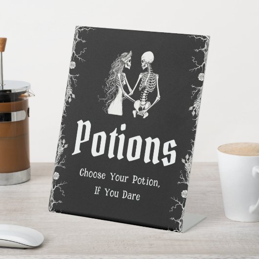 Panneau de potions squelette de Halloween gothique (In SItu)