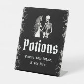 Panneau de potions squelette Halloween gothique no (Recto)