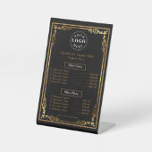 Panneau de présentoir personnalisable Menu Service (Recto)