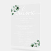 Panneau de programme de cérémonie de mariage verdo (Angle)
