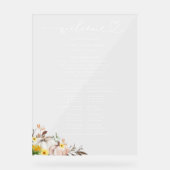 Panneau de programme de mariage automnal au tourne (Recto)