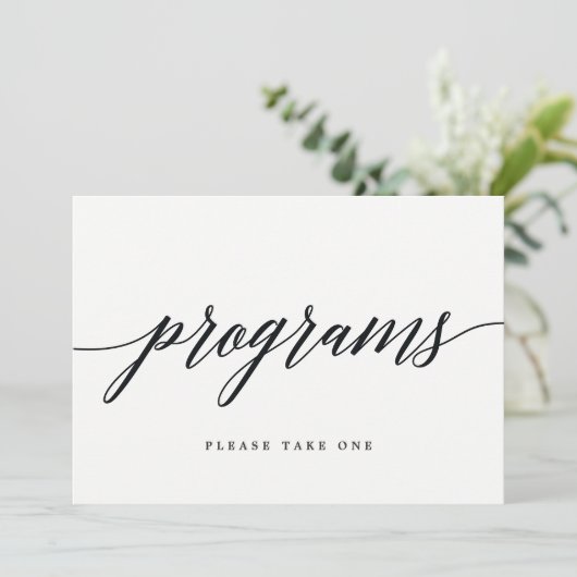 Panneau de programme - Écriture moderne (Debout devant)