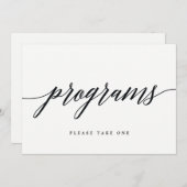 Panneau de programme - Écriture moderne (Devant / Derrière)