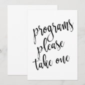 Panneau de programmes à emporter abordable (Devant / Derrière)