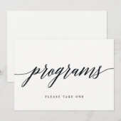 Panneau de programmes - Écriture moderne (Devant / Derrière)