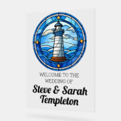 Panneau de réception de mariage de bienvenue Phare (Angle)