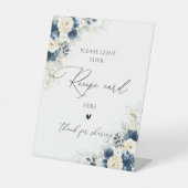 Panneau de recette bleu et blanc Marine Roses (Recto)