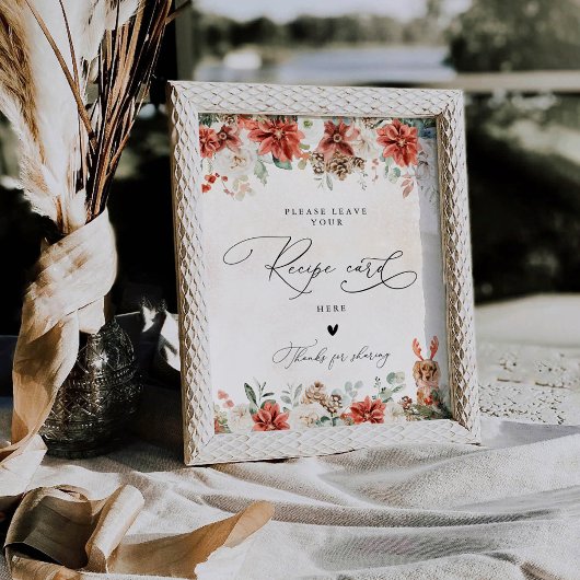 Panneau de recette de la carte rouge hiver Pinecon