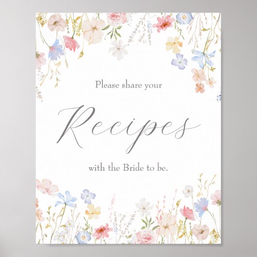 Panneau de recette, Poster de recette, Partagez vo (Devant)