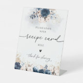 Panneau de recette Rose bleu et bleu marine (Recto)