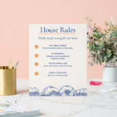 Panneau de Règles de la Maison du Dollar de Sable  (Mariage)
