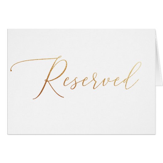 Panneau de réservation de mariage à écriture dorée (Devant Horizontal)