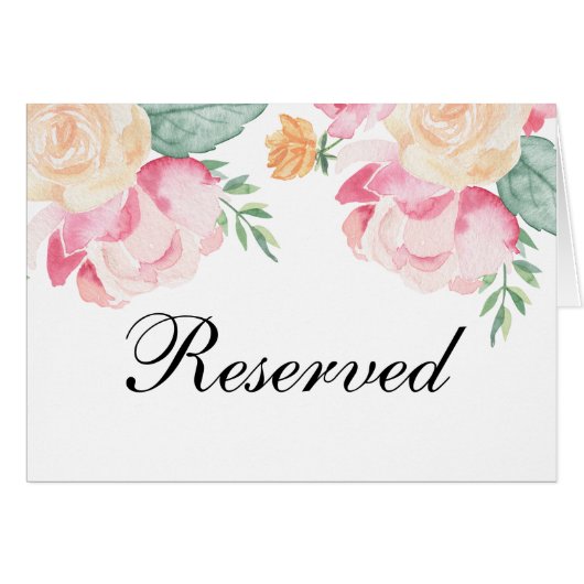 Panneau de réservation de mariage avec des fleurs (Devant Horizontal)