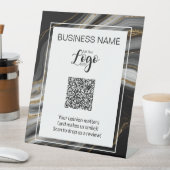 Panneau de révision de code QR sur piédestal – Rév (In SItu)