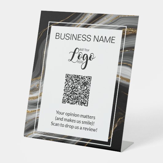 Panneau de révision de code QR sur piédestal – Rév (Recto)