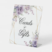 Panneau de Rose violet et blanc Cartes de douche e (Recto)