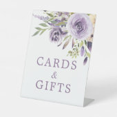 Panneau de Rose Violet Floral Douche Cartes & Cade (Recto)