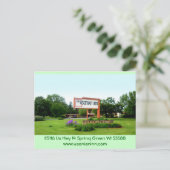 Panneau de rue de carte postale de l'Usonian Inn (Debout devant)