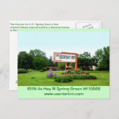 Panneau de rue de carte postale de l'Usonian Inn (Devant / Derrière)