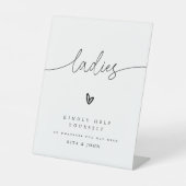 Panneau de salle de bain pour dames en calligraphi (Recto)