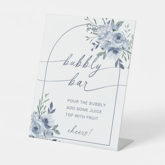 Panneau de salle de fête de mariage Dusty Blue Bub (Recto)