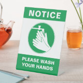 Panneau de sécurité de lavage des mains à poser su (In SItu)