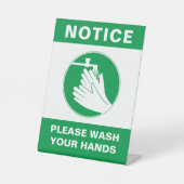 Panneau de sécurité de lavage des mains à poser su (Recto)