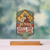 Panneau de sécurité Jésus Étiquette d'avertissemen (Neutre)