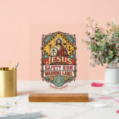 Panneau de sécurité Jésus Étiquette d'avertissemen (Mariage)