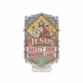 Panneau de sécurité Jésus Étiquette d'avertissemen (Devant)