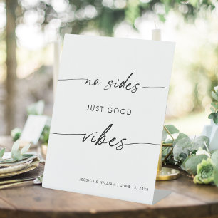 Panneau de siège du Mariage Good Vibes