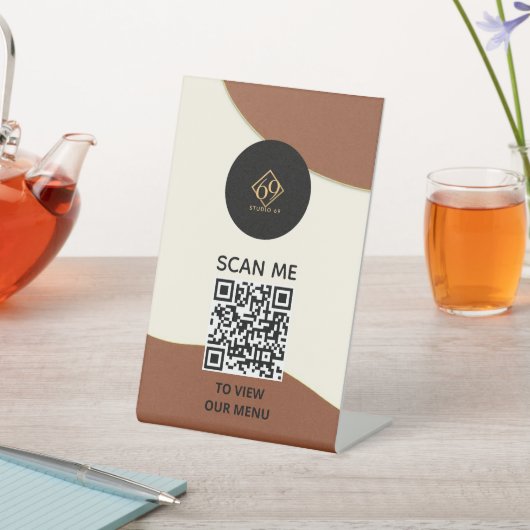 Panneau de signalisation - Affichage du menu QR (In SItu)