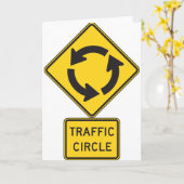 Panneau de signalisation Circle Road Cartes de voe (Fleur jaune)