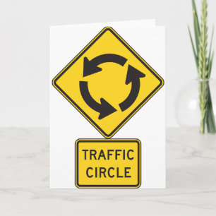 Panneau de signalisation Circle Road Cartes de voe