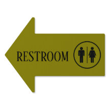 Panneau de signalisation de salle de bain élégante