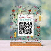 Panneau de signalisation d'entreprise avec code QR (Neutre)